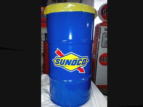 Blue Sunoco Gasoline Retro Style Trash Can - GA28098